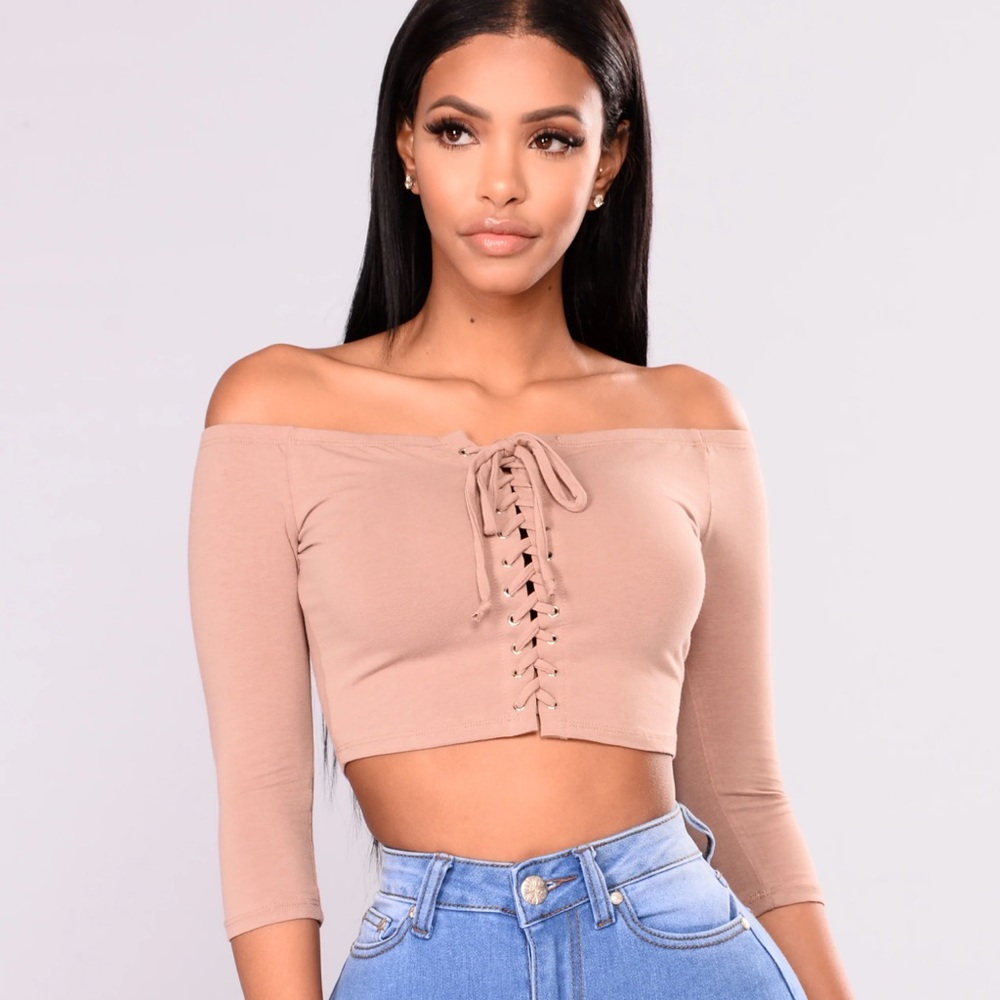 Fashion Nova - Just a Glimpse of Me Top - Taupe